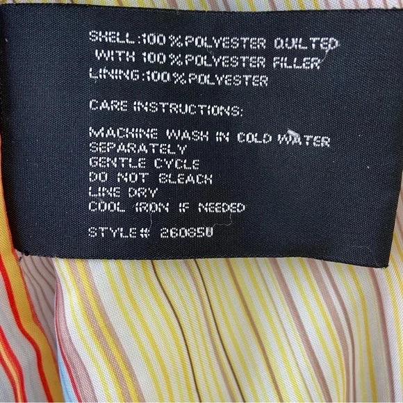 Manteaux Manteaux Quilted spring jacket &mini purse set sage green striped large - Picture 10 of 16